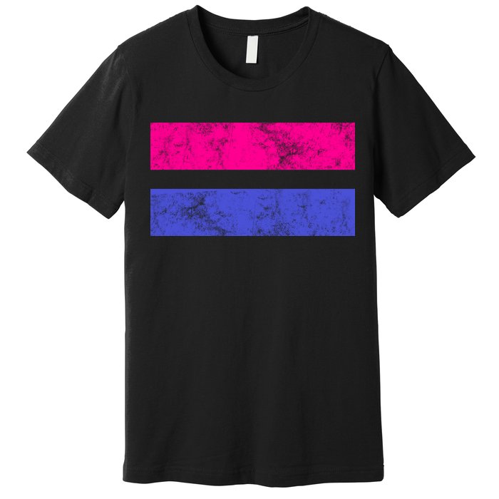 Vintage Bisexual Flag Bi Pride Flag Premium T-Shirt