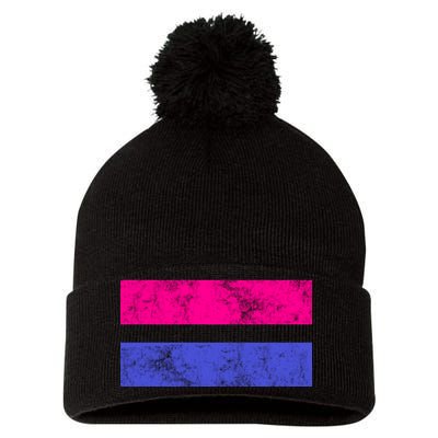 Vintage Bisexual Flag Bi Pride Flag Pom Pom 12in Knit Beanie