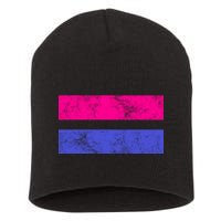 Vintage Bisexual Flag Bi Pride Flag Short Acrylic Beanie