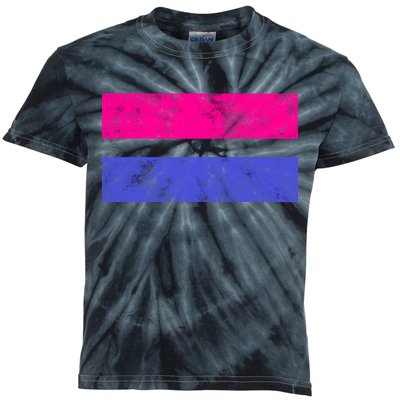 Vintage Bisexual Flag Bi Pride Flag Kids Tie-Dye T-Shirt