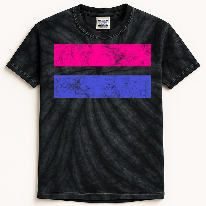 Vintage Bisexual Flag Bi Pride Flag Kids Tie-Dye T-Shirt