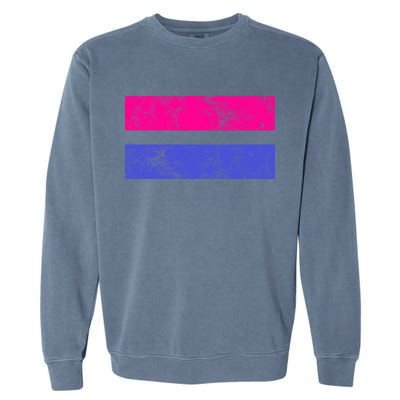 Vintage Bisexual Flag Bi Pride Flag Garment-Dyed Sweatshirt