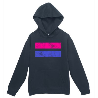 Vintage Bisexual Flag Bi Pride Flag Urban Pullover Hoodie