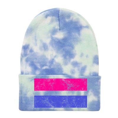 Vintage Bisexual Flag Bi Pride Flag Tie Dye 12in Knit Beanie