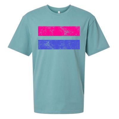 Vintage Bisexual Flag Bi Pride Flag Sueded Cloud Jersey T-Shirt