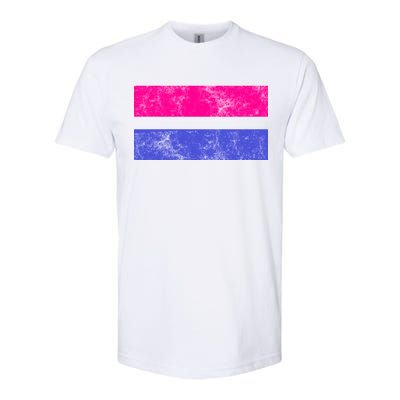 Vintage Bisexual Flag Bi Pride Flag Softstyle® CVC T-Shirt