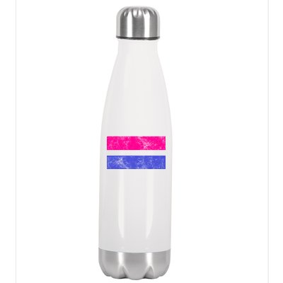 Vintage Bisexual Flag Bi Pride Flag Stainless Steel Insulated Water Bottle