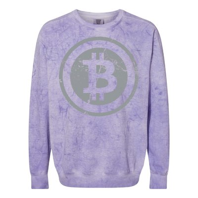 Vintage Bitcoin Crypto Currency Colorblast Crewneck Sweatshirt