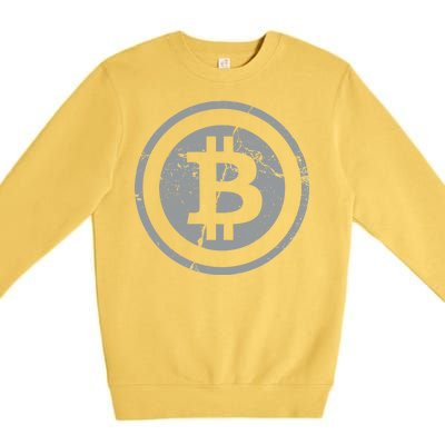 Vintage Bitcoin Crypto Currency Premium Crewneck Sweatshirt