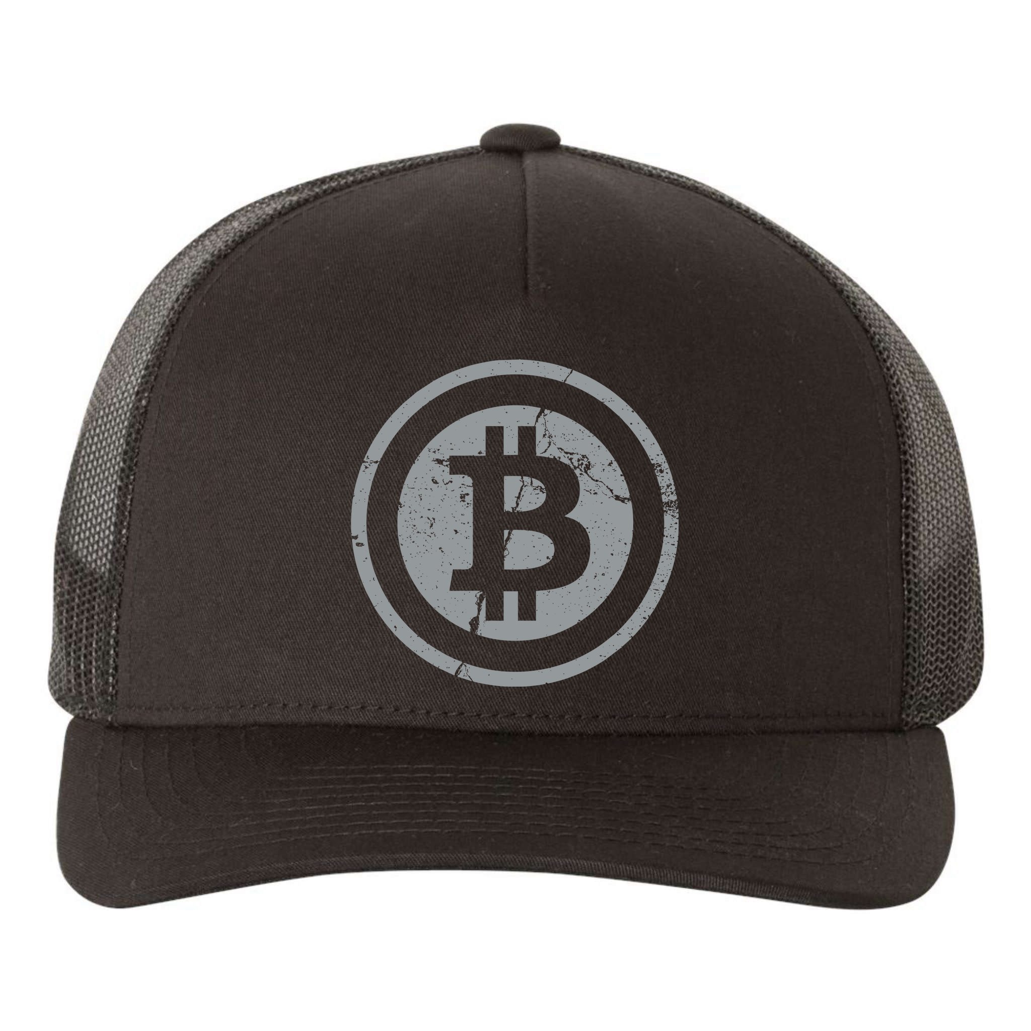 Vintage Bitcoin Crypto Currency Yupoong Adult 5-Panel Trucker Hat