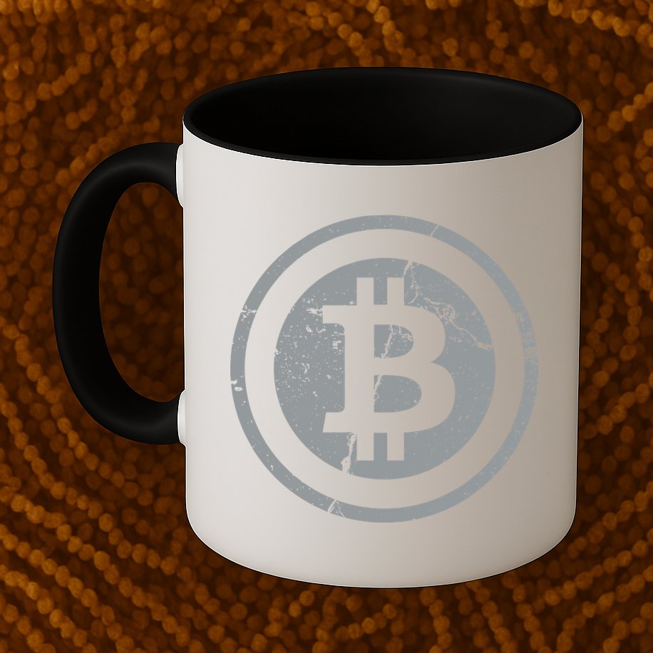 Vintage Bitcoin Crypto Currency Mug
