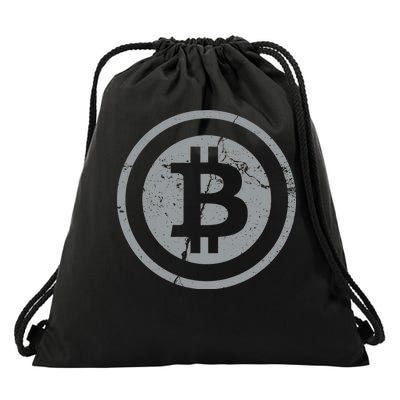 Vintage Bitcoin Crypto Currency Drawstring Bag