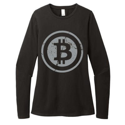 Vintage Bitcoin Crypto Currency Womens CVC Long Sleeve Shirt