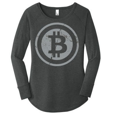 Vintage Bitcoin Crypto Currency Women's Perfect Tri Tunic Long Sleeve Shirt