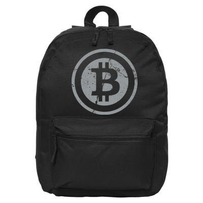 Vintage Bitcoin Crypto Currency 16 in Basic Backpack