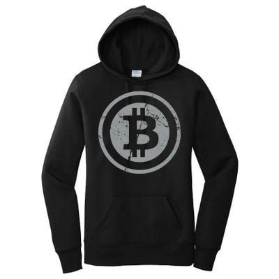 Vintage Bitcoin Crypto Currency Women's Pullover Hoodie