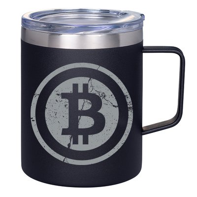 Vintage Bitcoin Crypto Currency 12oz Stainless Steel Coffee Mug