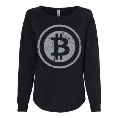 Vintage Bitcoin Crypto Currency Womens California Wash Sweatshirt