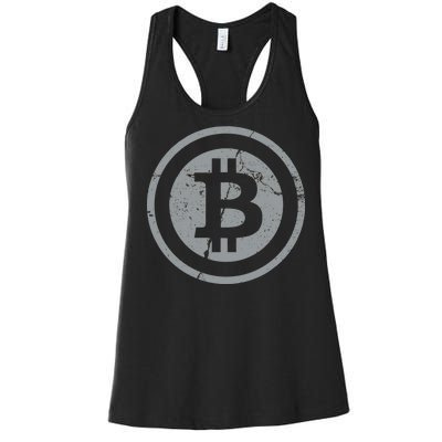 Vintage Bitcoin Crypto Currency Women's Racerback Tank