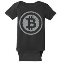 Vintage Bitcoin Crypto Currency Baby Bodysuit