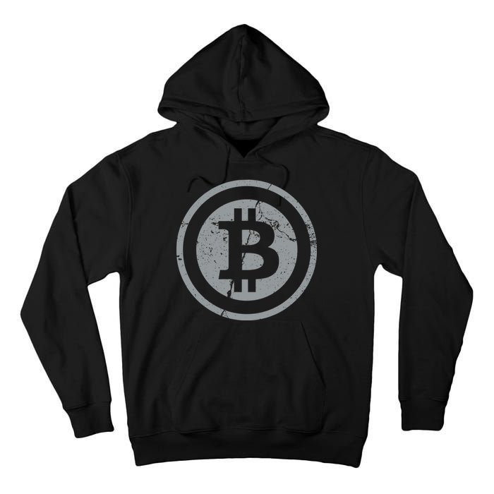 Vintage Bitcoin Crypto Currency Tall Hoodie