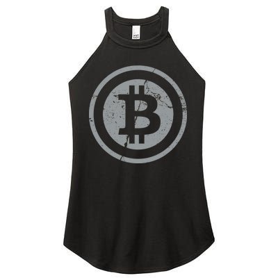 Vintage Bitcoin Crypto Currency Women's Perfect Tri Rocker Tank