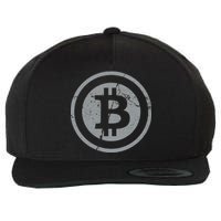 Vintage Bitcoin Crypto Currency Wool Snapback Cap