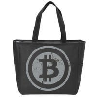 Vintage Bitcoin Crypto Currency Zip Tote Bag