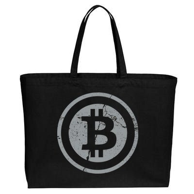 Vintage Bitcoin Crypto Currency Cotton Canvas Jumbo Tote