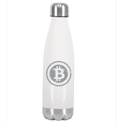 Vintage Bitcoin Crypto Currency Stainless Steel Insulated Water Bottle