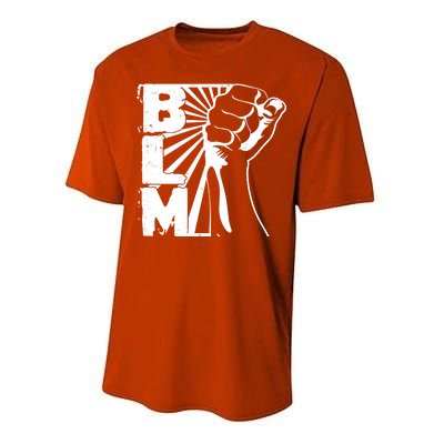 Vintage BLM Black Lives Matter Fist  Performance Sprint T-Shirt