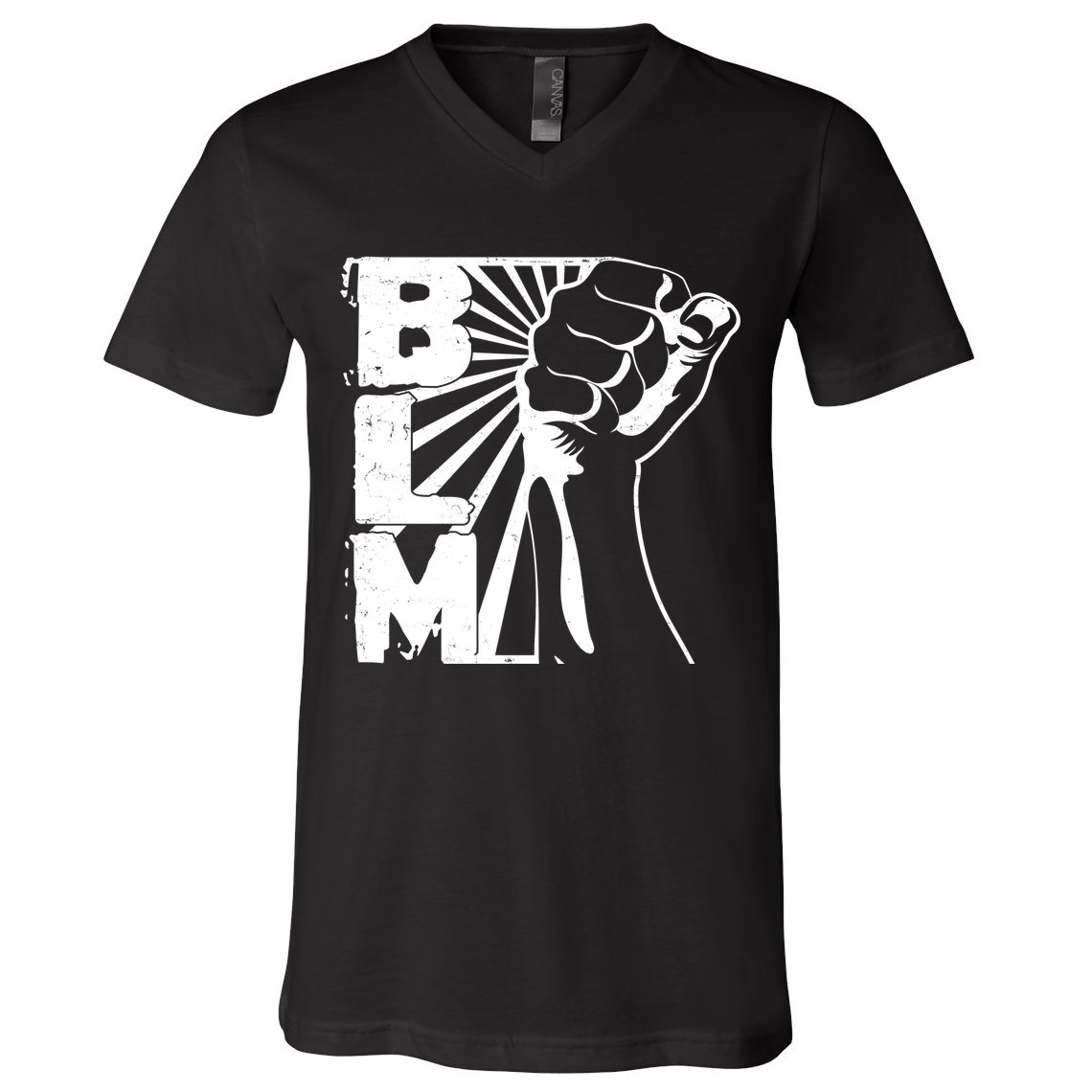 Vintage BLM Black Lives Matter Fist  V-Neck T-Shirt