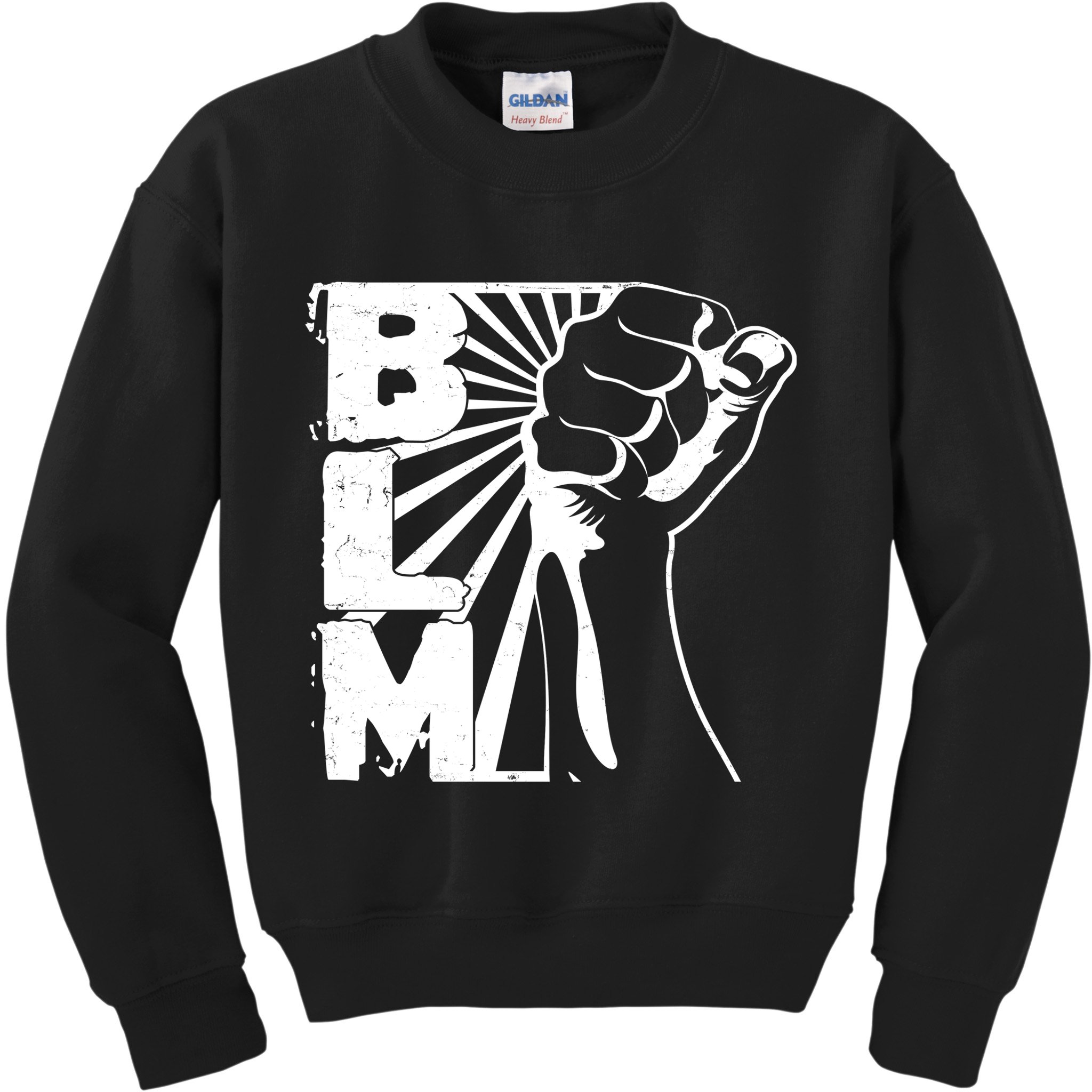 Vintage BLM Black Lives Matter Fist  Kids Sweatshirt