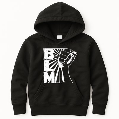 Vintage BLM Black Lives Matter Fist  Kids Hoodie