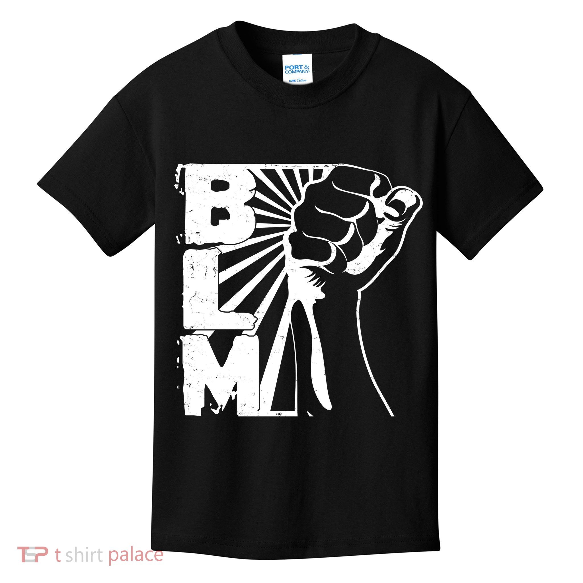 Vintage BLM Black Lives Matter Fist  Kids T-Shirt