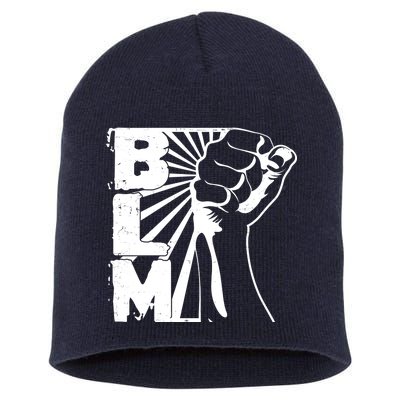 Vintage BLM Black Lives Matter Fist  Short Acrylic Beanie