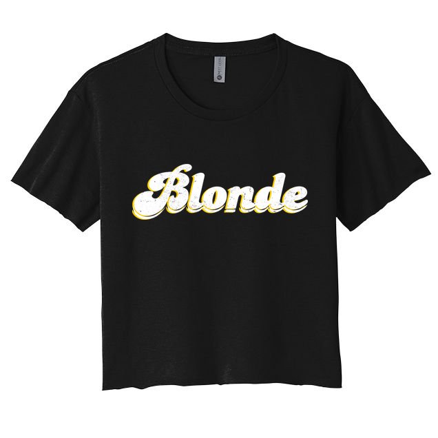 Vintage Blonde Logo Crop Top