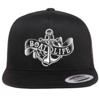 Vintage Boat Life Tattoo  Flatbill Hat