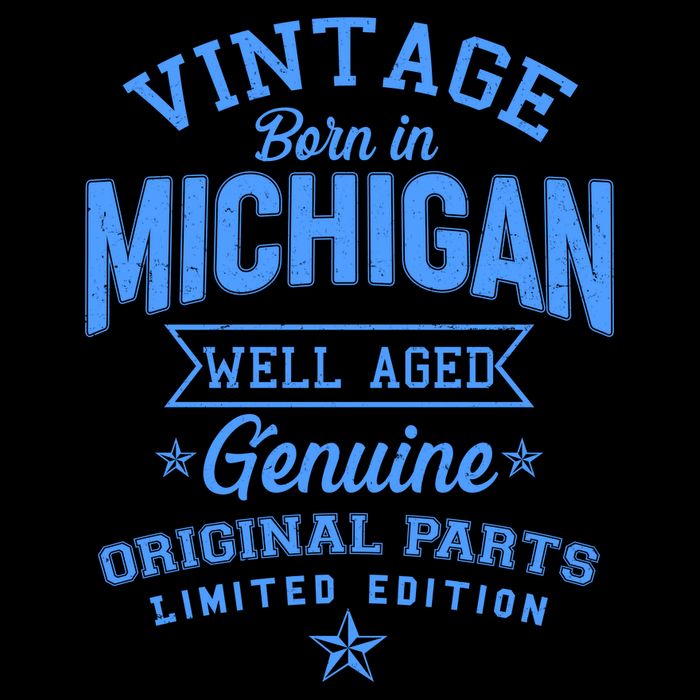 Vintage Born In Michigan Well Aged Backpack