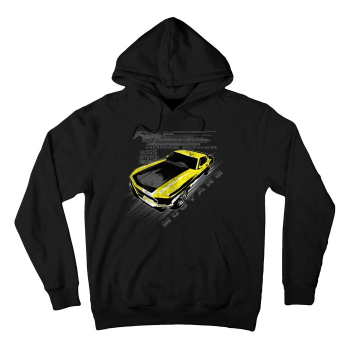 Vintage Boss Yellow Mustang Hoodie