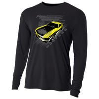 Vintage Boss Yellow Mustang Cooling Performance Long Sleeve Crew