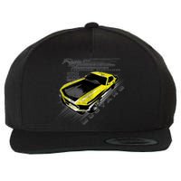 Vintage Boss Yellow Mustang Wool Snapback Cap