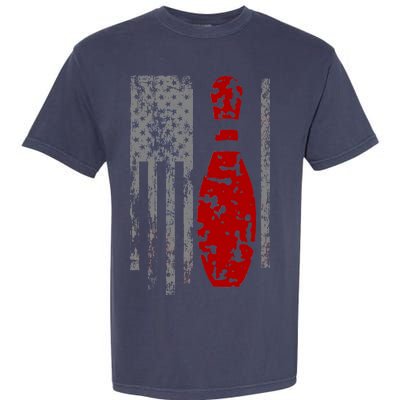 Vintage Bowling American Flag Garment-Dyed Heavyweight T-Shirt