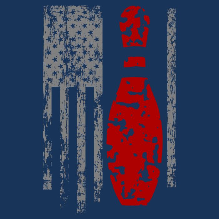 Vintage Bowling American Flag Premium T-Shirt