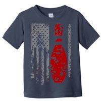 Vintage Bowling American Flag Toddler T-Shirt