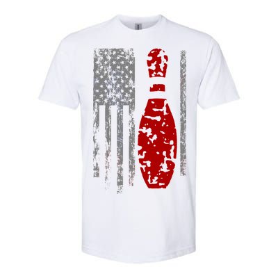 Vintage Bowling American Flag Softstyle® CVC T-Shirt