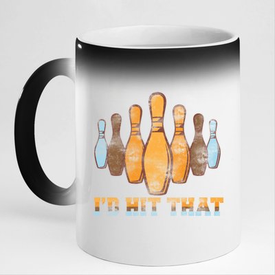 Vintage Bowling I'd Hit That 11oz Black Color Changing Mug