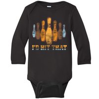 Vintage Bowling I'd Hit That Baby Long Sleeve Bodysuit