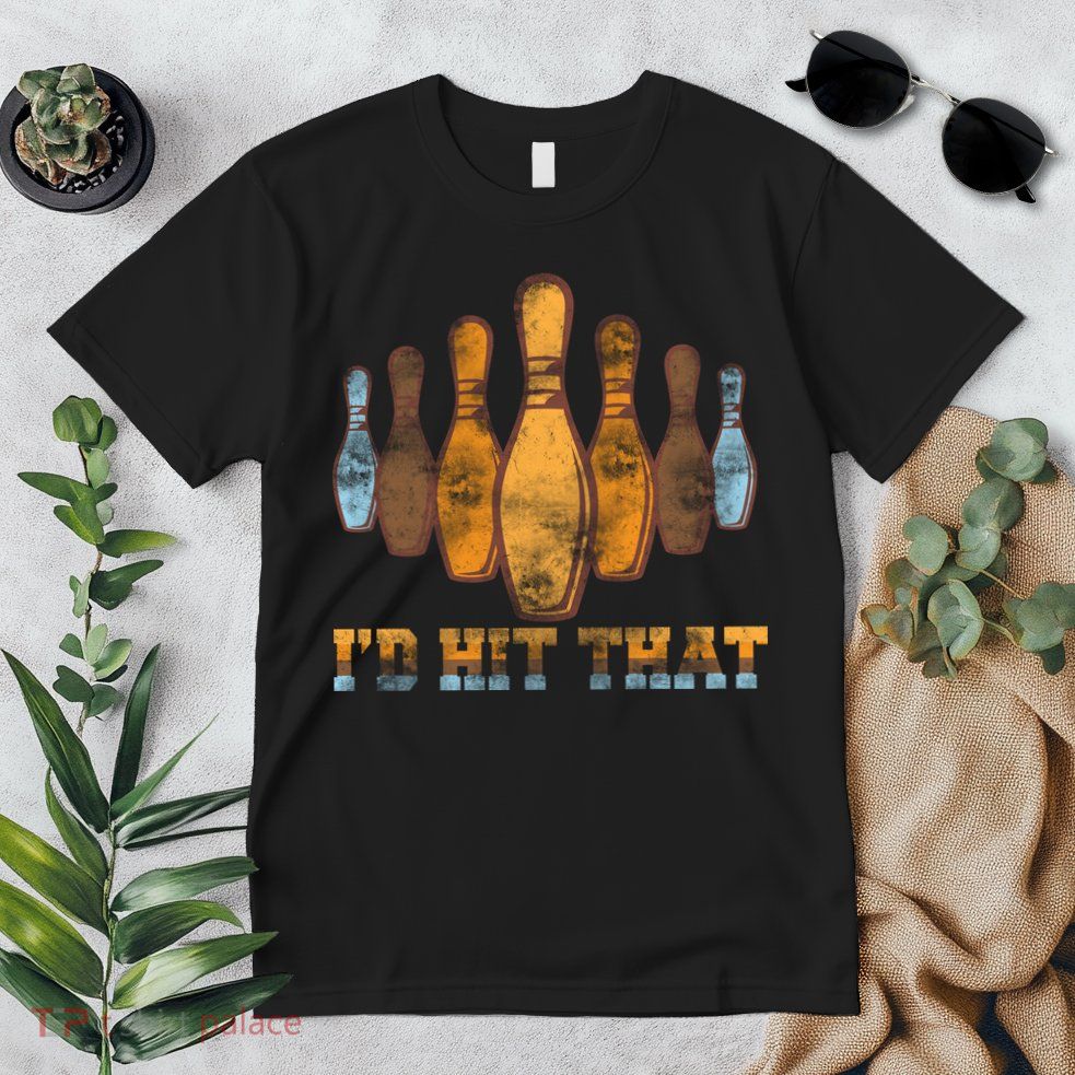 Vintage Bowling I'd Hit That Premium T-Shirt
