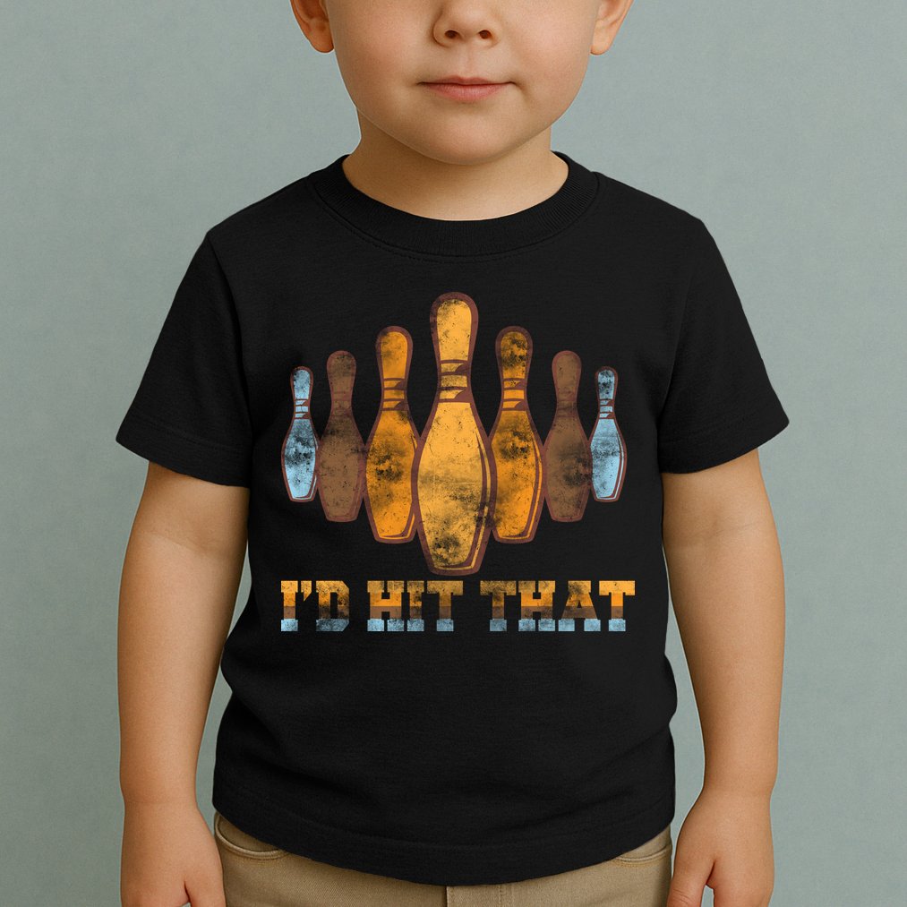 Vintage Bowling I'd Hit That Toddler T-Shirt